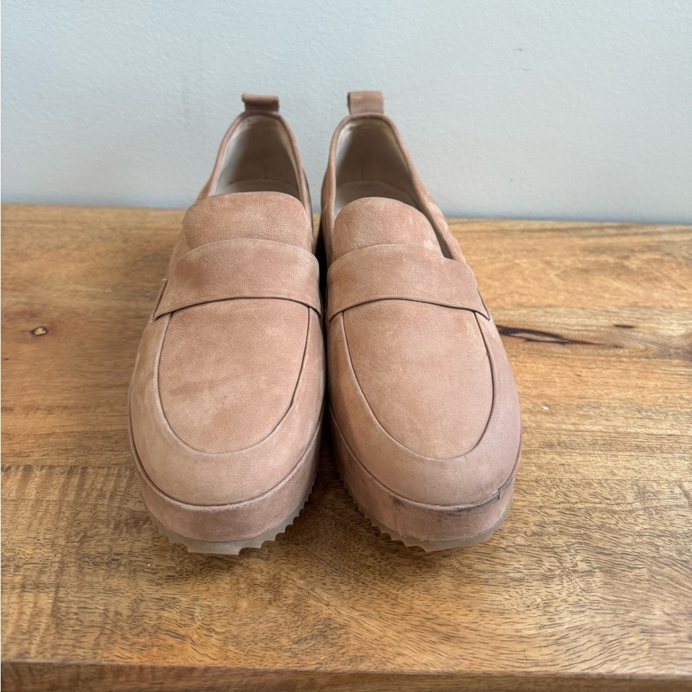 Eileen Fisher Suede Platform Loafer - Picture 4 of 11